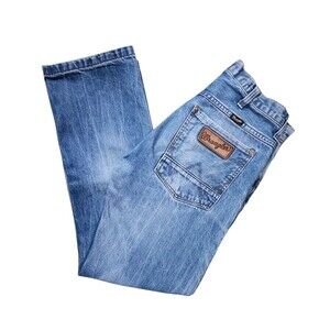 WRANGLER Jeans Men's W30/L32 Evan Regular Straight Fit Denim Medium Wash Cotton